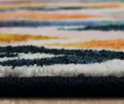 Dark Orange & Navy Watercolor Ikat Area Rug, (2' X 8') 12 Dark Orange & Navy Watercolor Ikat Area Rug, (2' X 8') -Cuisinart Store 810601229 A8 4