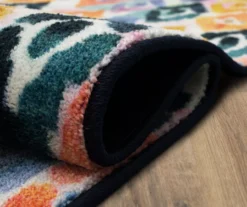 Dark Orange & Navy Watercolor Ikat Area Rug, (2' X 8') 13 Dark Orange & Navy Watercolor Ikat Area Rug, (2' X 8') -Cuisinart Store 810601229 A8 5