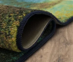 Glaicer Water Blue & Beige Abstract Area Rug, (2' X 3') -Cuisinart Store 810601237 A8 5