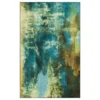 Glaicer Water Blue & Beige Abstract Area Rug, (5' X 8')