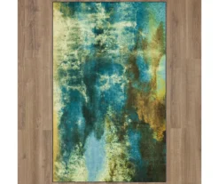 Glaicer Water Blue & Beige Abstract Area Rug, (5' X 8') -Cuisinart Store 810601240 A0 2