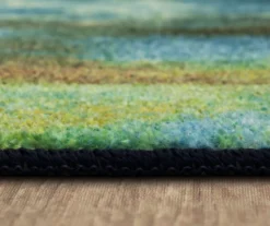 Glaicer Water Blue & Beige Abstract Area Rug, (5' X 8') -Cuisinart Store 810601240 A8 4