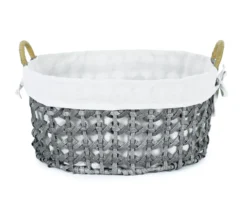 Gray Oval Basket With Linen Liner 8 Gray Oval Basket With Linen Liner -Cuisinart Store 810601801