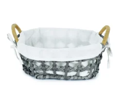 Gray Oval Basket With Linen Liner 7 Gray Oval Basket With Linen Liner -Cuisinart Store 810601804