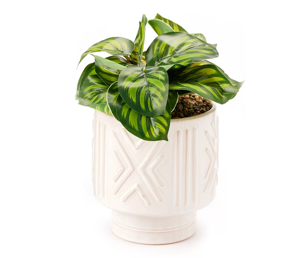 Wild Sedona Green Artificial Plant With White Geometric Pot 1 Wild Sedona Green Artificial Plant With White Geometric Pot
