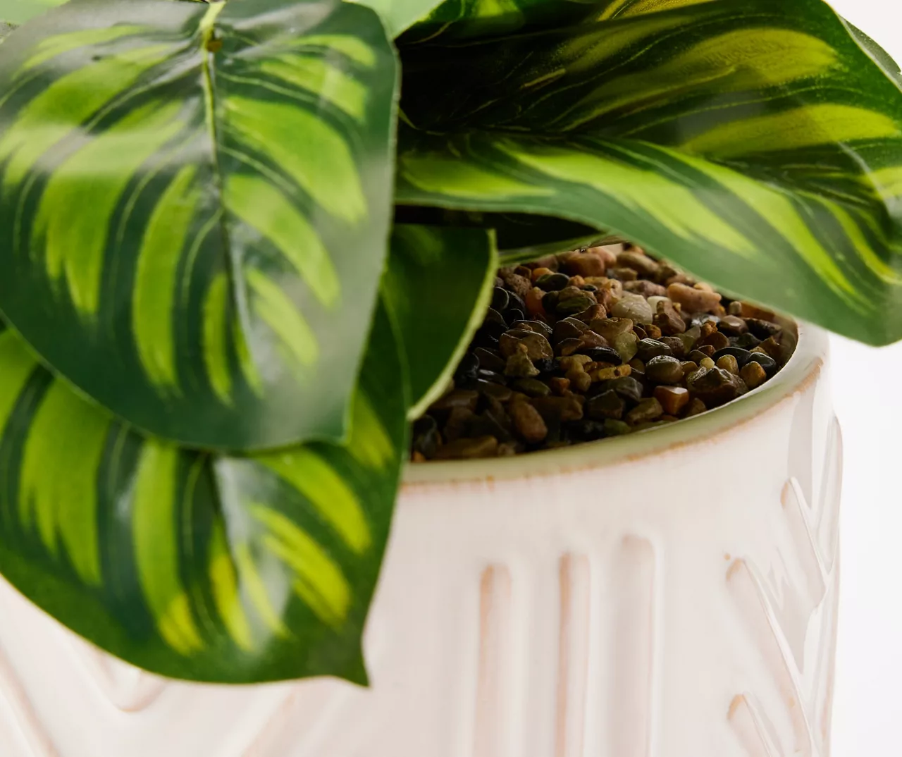 Wild Sedona Green Artificial Plant With White Geometric Pot 2 Wild Sedona Green Artificial Plant With White Geometric Pot - Image 2