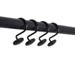Black Adjustable Shower Rod & Hook Set -Cuisinart Store 810602166 A4 3