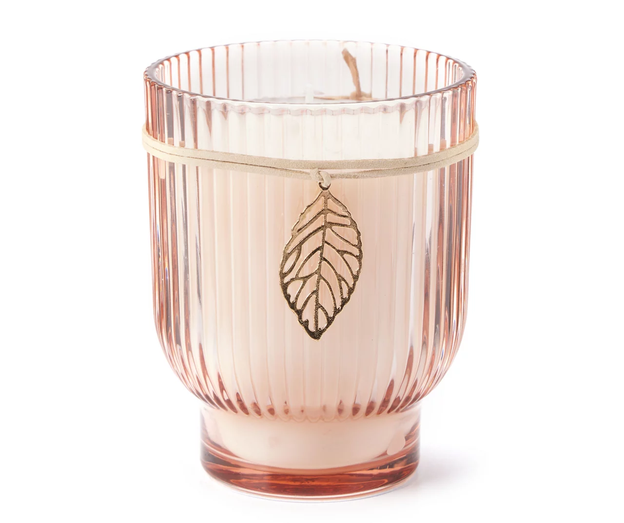 Wild Sedona Vanilla Cashmere Pink Rib Pedestal Candle, 15 Oz. 1 Wild Sedona Vanilla Cashmere Pink Rib Pedestal Candle, 15 Oz.