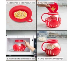 Ecolution Micro-Pop Red Microwave Popcorn Popper, 3 Quarts -Cuisinart Store 810602464 A7 7