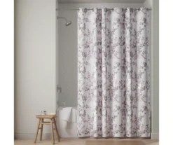 Purple Watercolor Botanical EZ-Up Fabric Shower Curtain 7 Purple Watercolor Botanical EZ-Up Fabric Shower Curtain -Cuisinart Store 810603337 A0 2 1