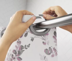 Purple Watercolor Botanical EZ-Up Fabric Shower Curtain 9 Purple Watercolor Botanical EZ-Up Fabric Shower Curtain -Cuisinart Store 810603337 A8 4 1