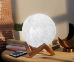 RGB LED Moon Lamp With Wood Stand 5 RGB LED Moon Lamp With Wood Stand -Cuisinart Store 810603441 B0 2