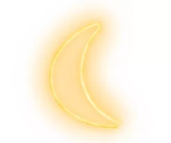 Warm White Crescent Moon LED Neon Wall Light
