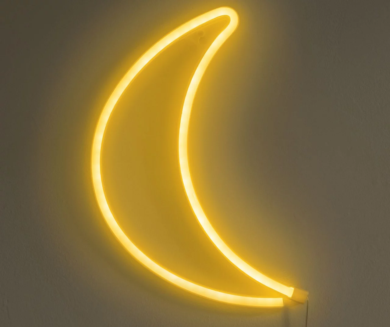 Warm White Crescent Moon LED Neon Wall Light 2 Warm White Crescent Moon LED Neon Wall Light - Image 2