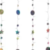 Warm White Colorful Moon & Stars 6-Strand LED Curtain Lights