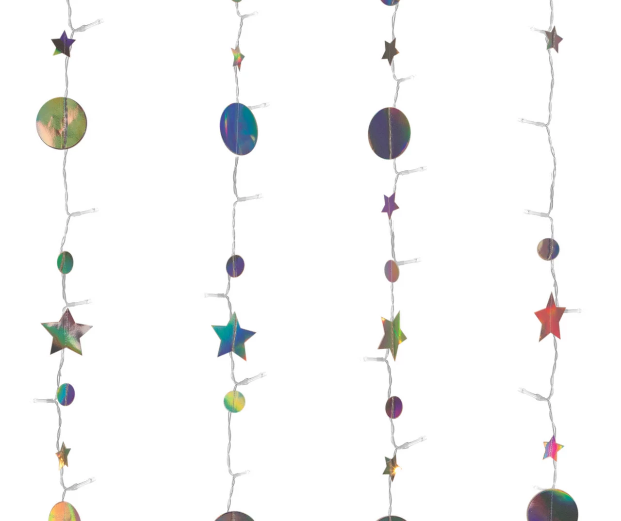 Warm White Colorful Moon & Stars 6-Strand LED Curtain Lights 1 Warm White Colorful Moon & Stars 6-Strand LED Curtain Lights