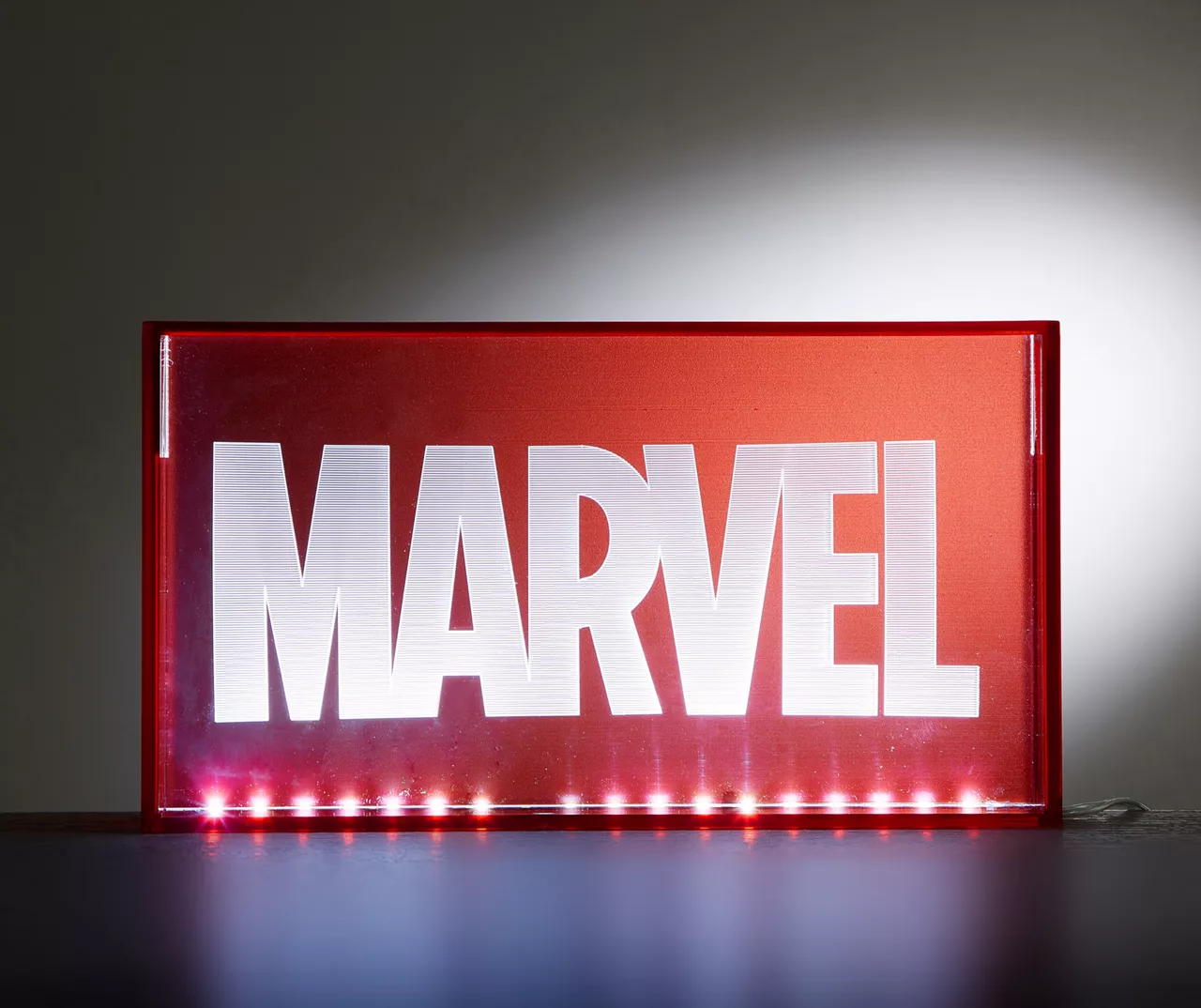 Red Marvel Logo Neon Lamp 2 Red Marvel Logo Neon Lamp - Image 2