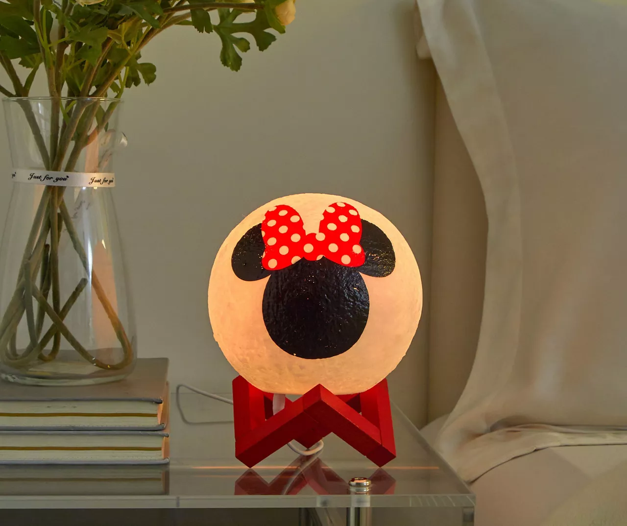 Disney Red Minnie Mouse Silhouette Multi-Color Moon Lamp 2 Disney Red Minnie Mouse Silhouette Multi-Color Moon Lamp - Image 2