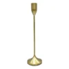Gold Metal Taper Candle Holder, (14")