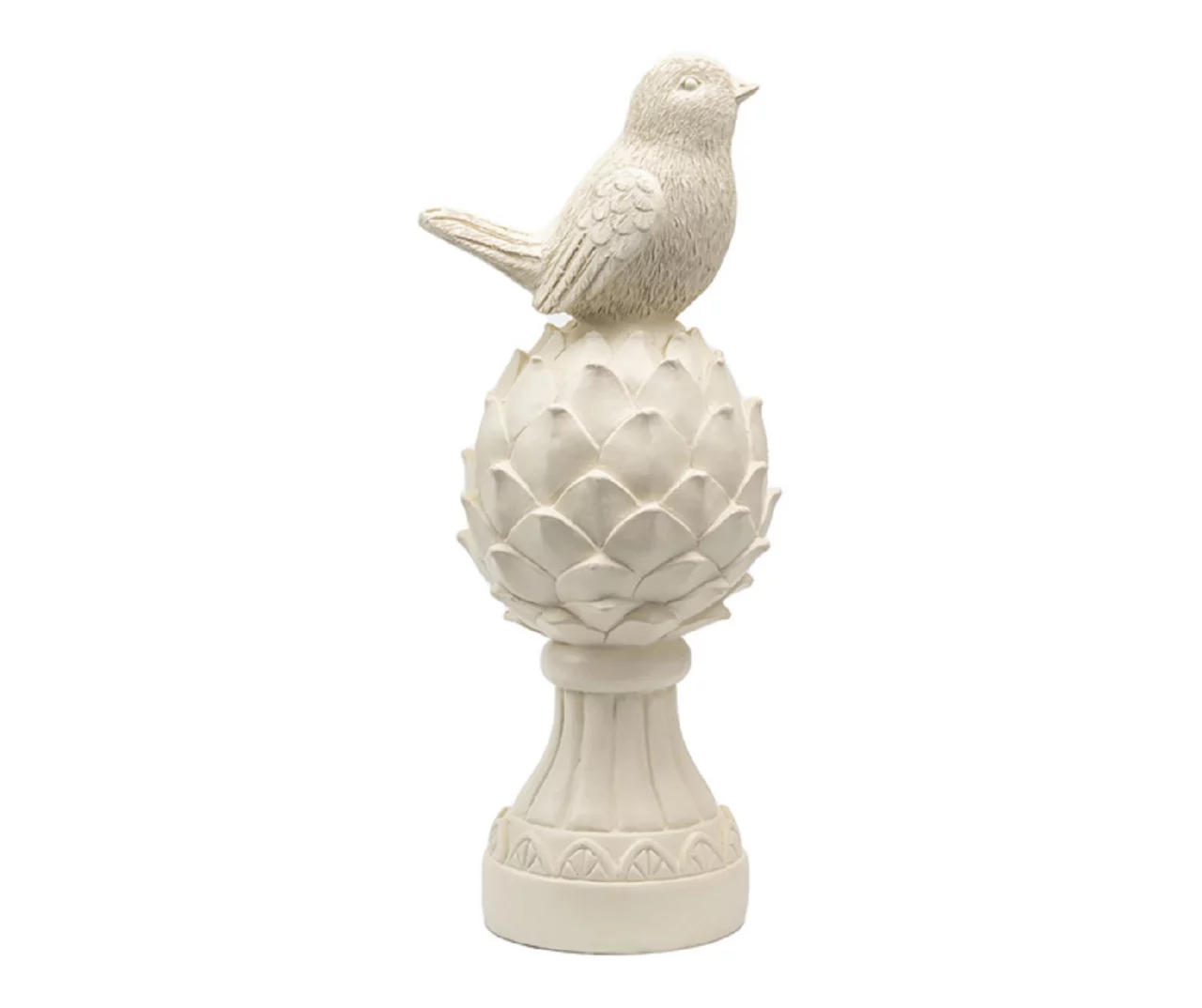 White Bird On Artichoke Tabletop Decor 1 White Bird On Artichoke Tabletop Decor