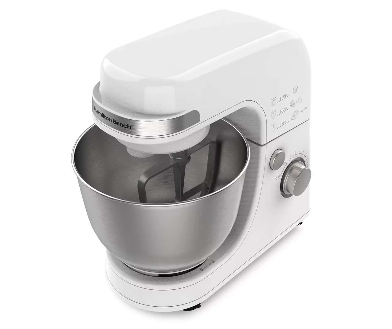Hamilton Beach White 7-Speed Stand Mixer 1 Hamilton Beach White 7-Speed Stand Mixer