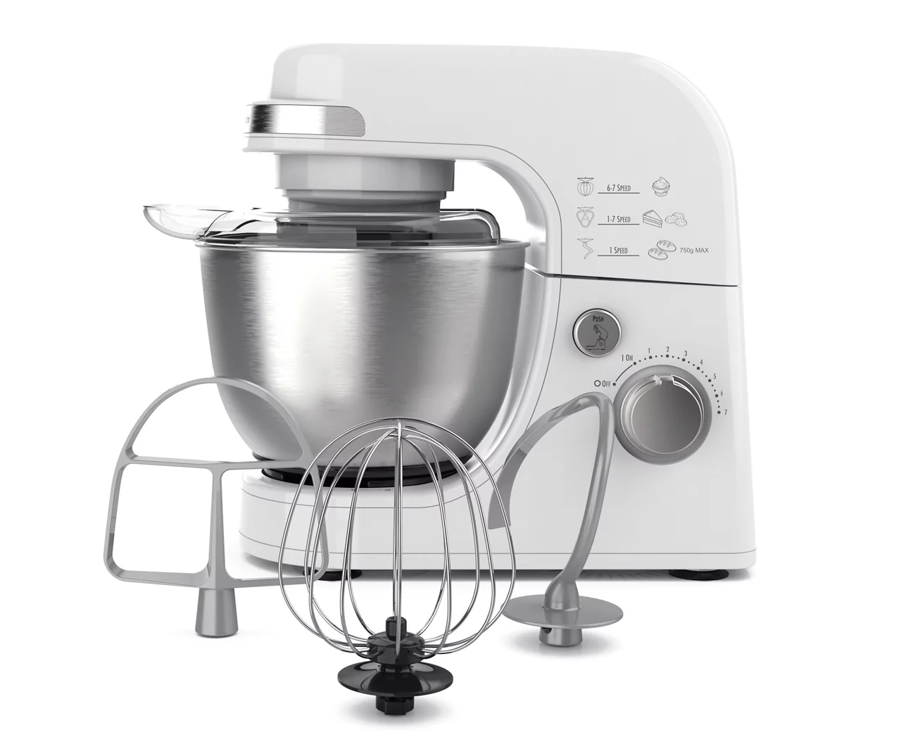 Hamilton Beach White 7-Speed Stand Mixer 3 Hamilton Beach White 7-Speed Stand Mixer - Image 3