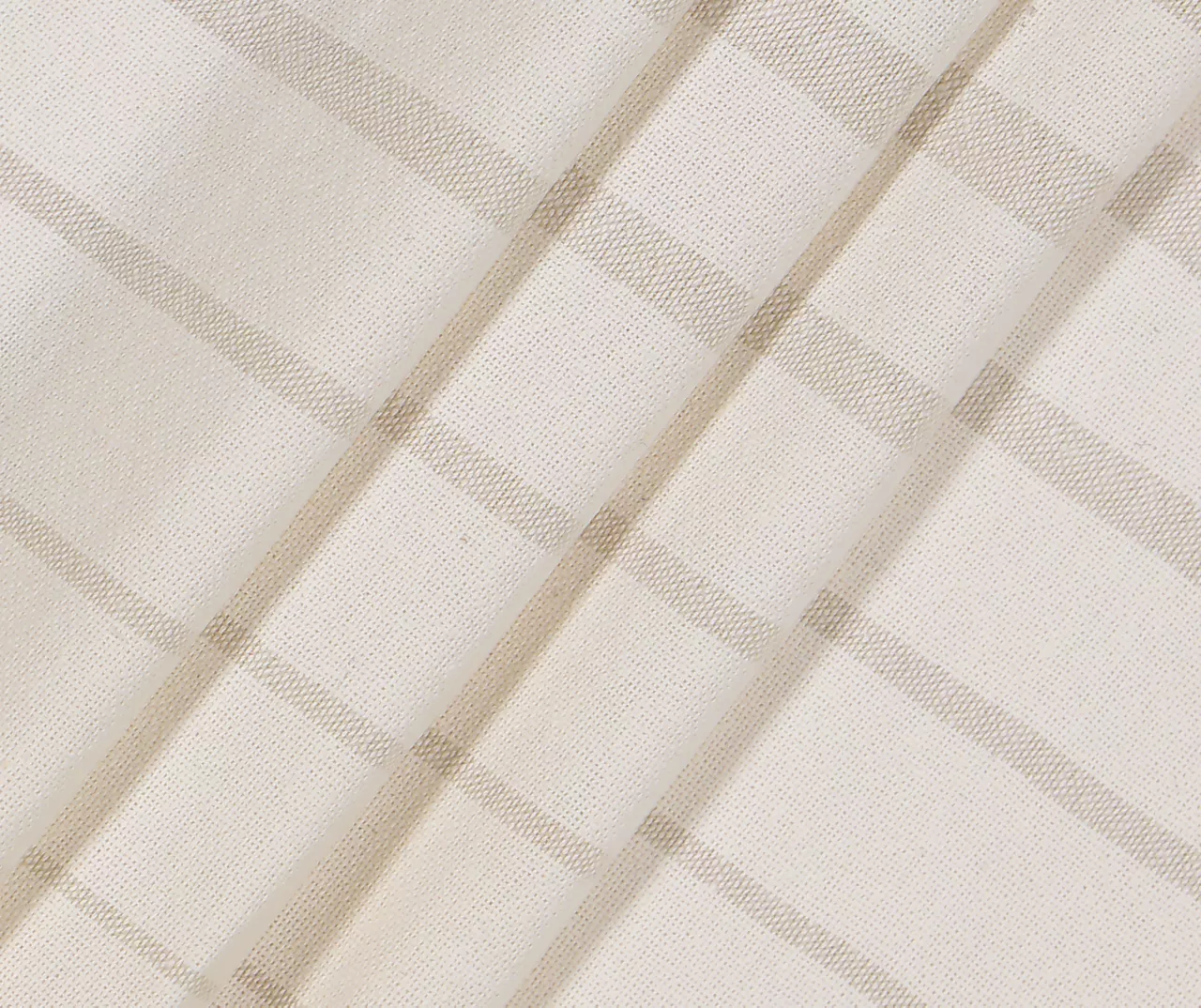 Amari Beige & Oatmeal Stripe Light-Filtering Rod Pocket Curtain Panel, (63") 2 Amari Beige & Oatmeal Stripe Light-Filtering Rod Pocket Curtain Panel, (63") - Image 2