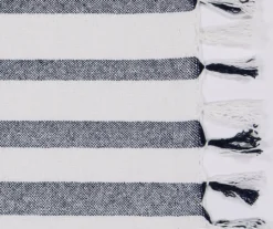 Amari White & Navy Stripe Light-Filtering Rod Pocket Curtain Panel, (95") 14 Amari White & Navy Stripe Light-Filtering Rod Pocket Curtain Panel, (95") -Cuisinart Store 810605558 810605559 810605560 A8 7