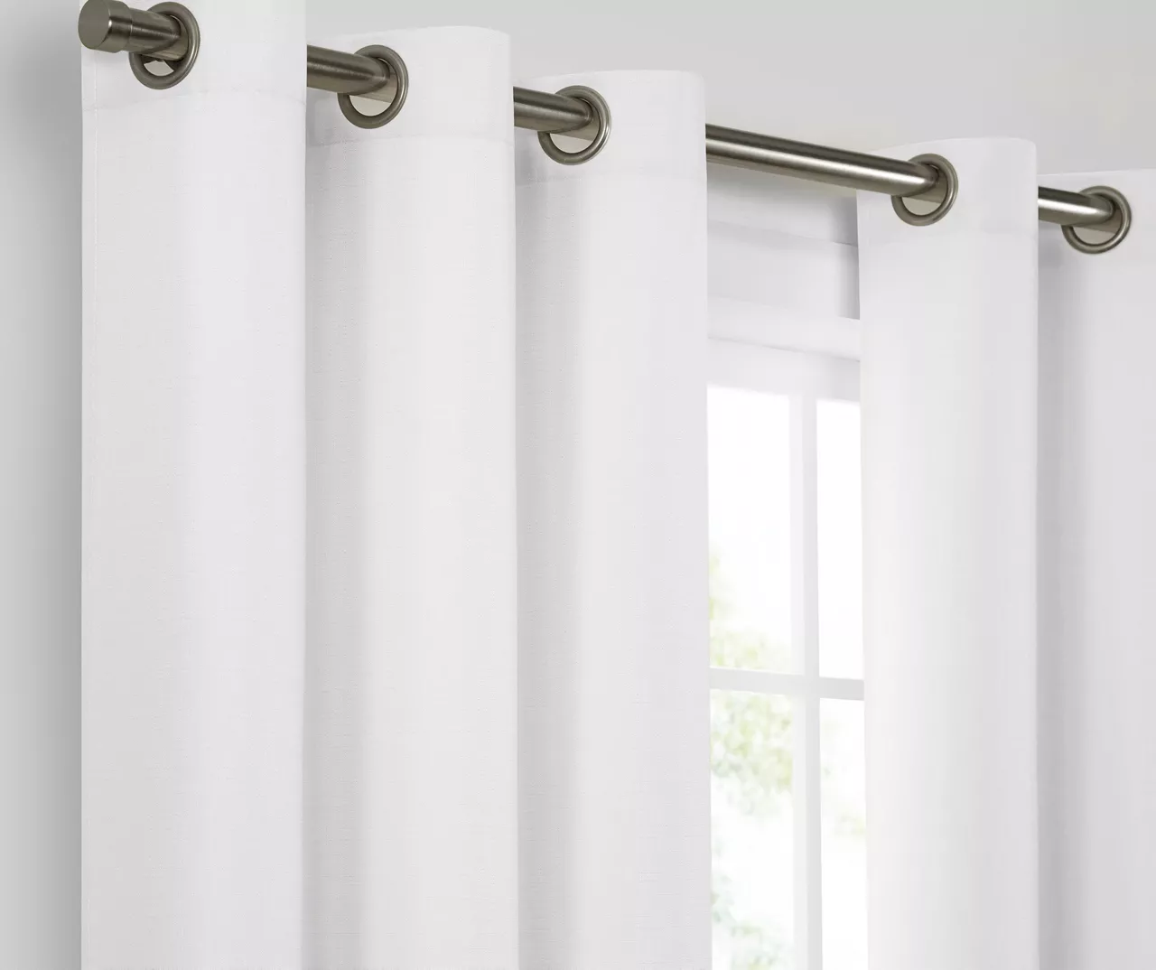 Kendall White Blackout Grommet Curtain Panel, (84") 4 Kendall White Blackout Grommet Curtain Panel, (84") - Image 4