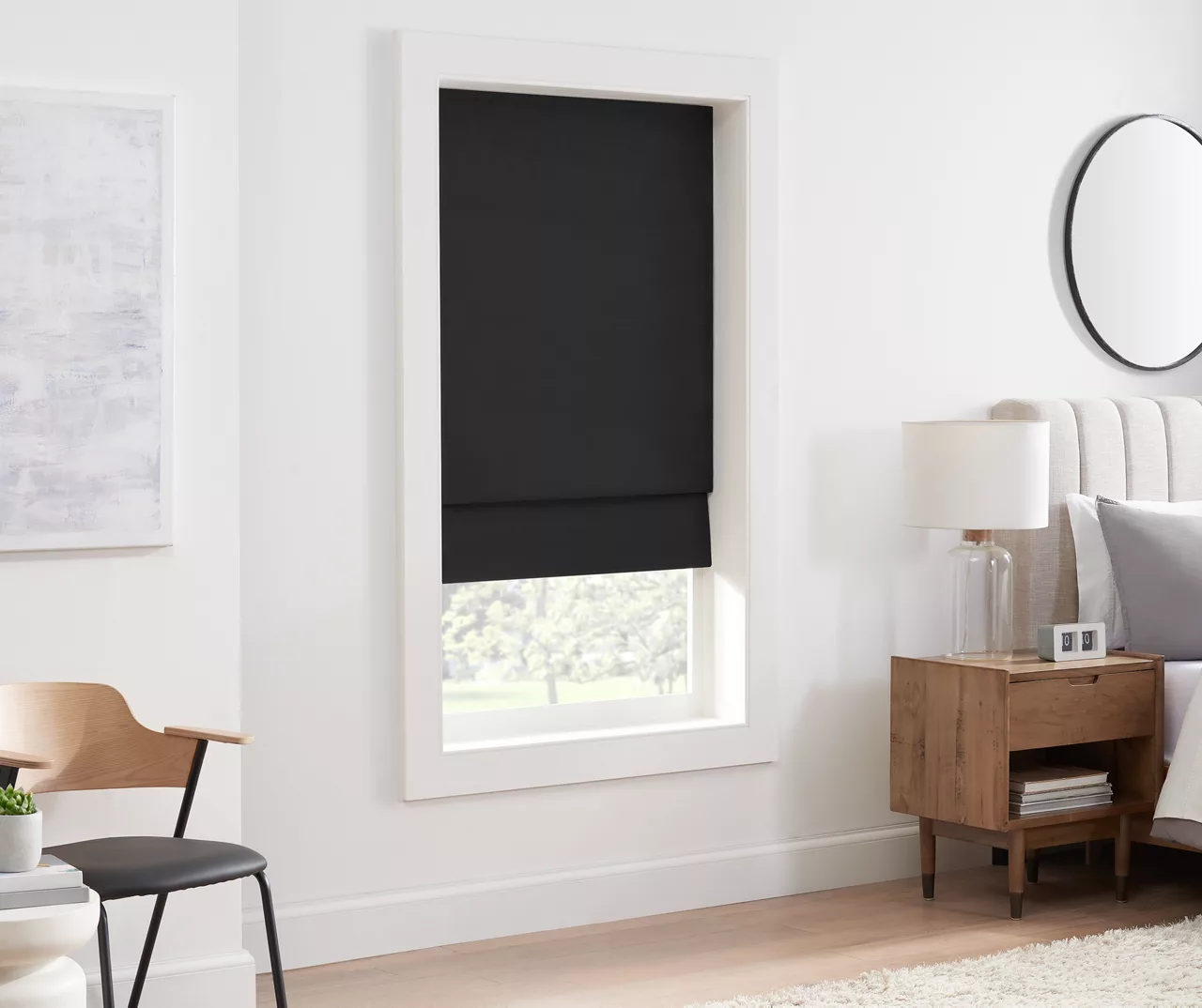 Eclipse Kylie Black Blackout Roman Shade 2 Eclipse Kylie Black Blackout Roman Shade - Image 2