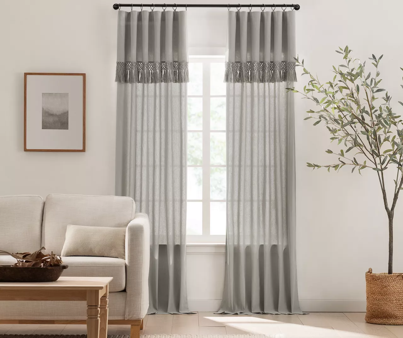 Mercantile Lucinda Light-Filtering Ring-Top Valance 2 Mercantile Lucinda Light-Filtering Ring-Top Valance - Image 2