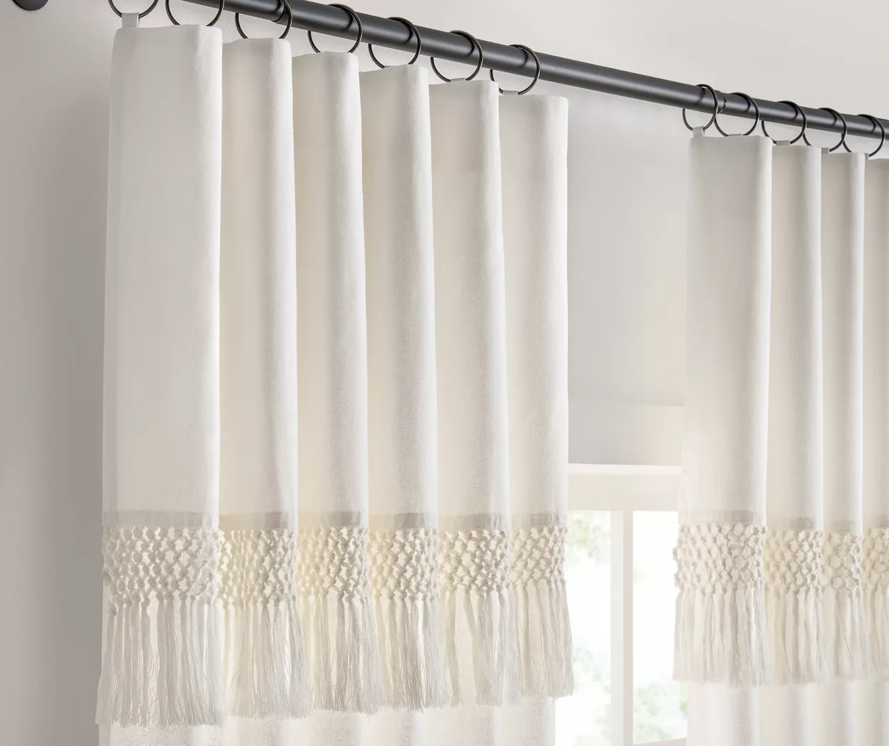 Lucinda Ivory Light-Filtering Ring-Top Valance, (108") 5 Lucinda Ivory Light-Filtering Ring-Top Valance, (108") - Image 5