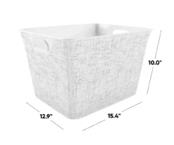 White Printed Tweed Pattern Storage Bin, (15.5") -Cuisinart Store 810605879 A0 3