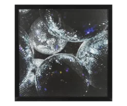 Disco Balls Framed Print, (16" X 16")