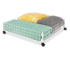 White Rolling Under-the-Bed Cart