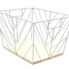 Brown Tapered Wire Grid Storage Bin