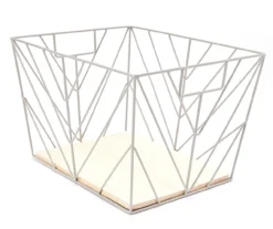 Brown Tapered Wire Grid Storage Bin