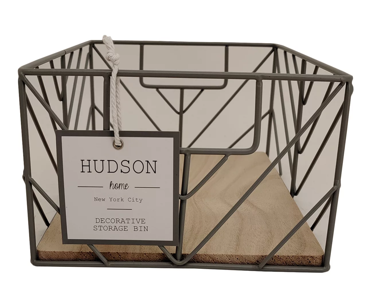 Wire Chevron Grid Storage Bin 2 Wire Chevron Grid Storage Bin - Image 2