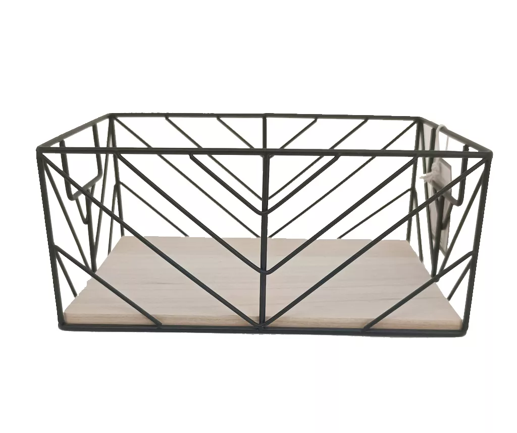 Wire Chevron Grid Storage Bin 1 Wire Chevron Grid Storage Bin