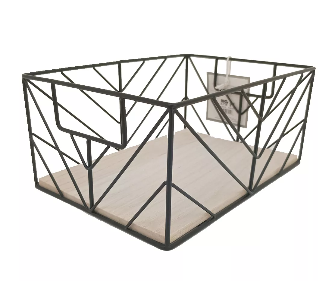 Wire Chevron Grid Storage Bin 4 Wire Chevron Grid Storage Bin - Image 4