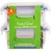 Fresh & Seal Glass 4-Piece Food Storage Container Set, 26 Oz.
