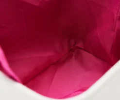 Euphoric Expression White & Pink Peace Sign Canvas Storage Tote -Cuisinart Store 810607909 A8 2