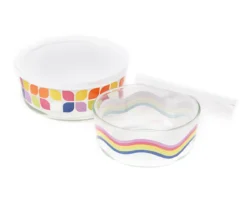 Rainbow Decal Glass Storage Bowls, 2-Pack -Cuisinart Store 810608315 A8 2