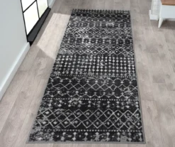 Jessica Charcoal & White Moroccan Geo Area Rug, (3' X 8') -Cuisinart Store 810608544 A3 3 1