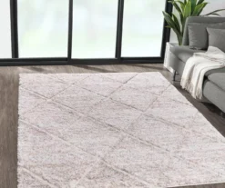 Sophie Talas Cream Trellis Area Rug, (3' X 5')