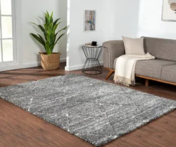 Sophie Talas Gray & Cream Trellis Area Rug, (3' X 5')