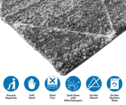 Sophie Talas Gray & Cream Trellis Area Rug, (3' X 5') -Cuisinart Store 810608567 810608568 810608569 810608570 D0 12