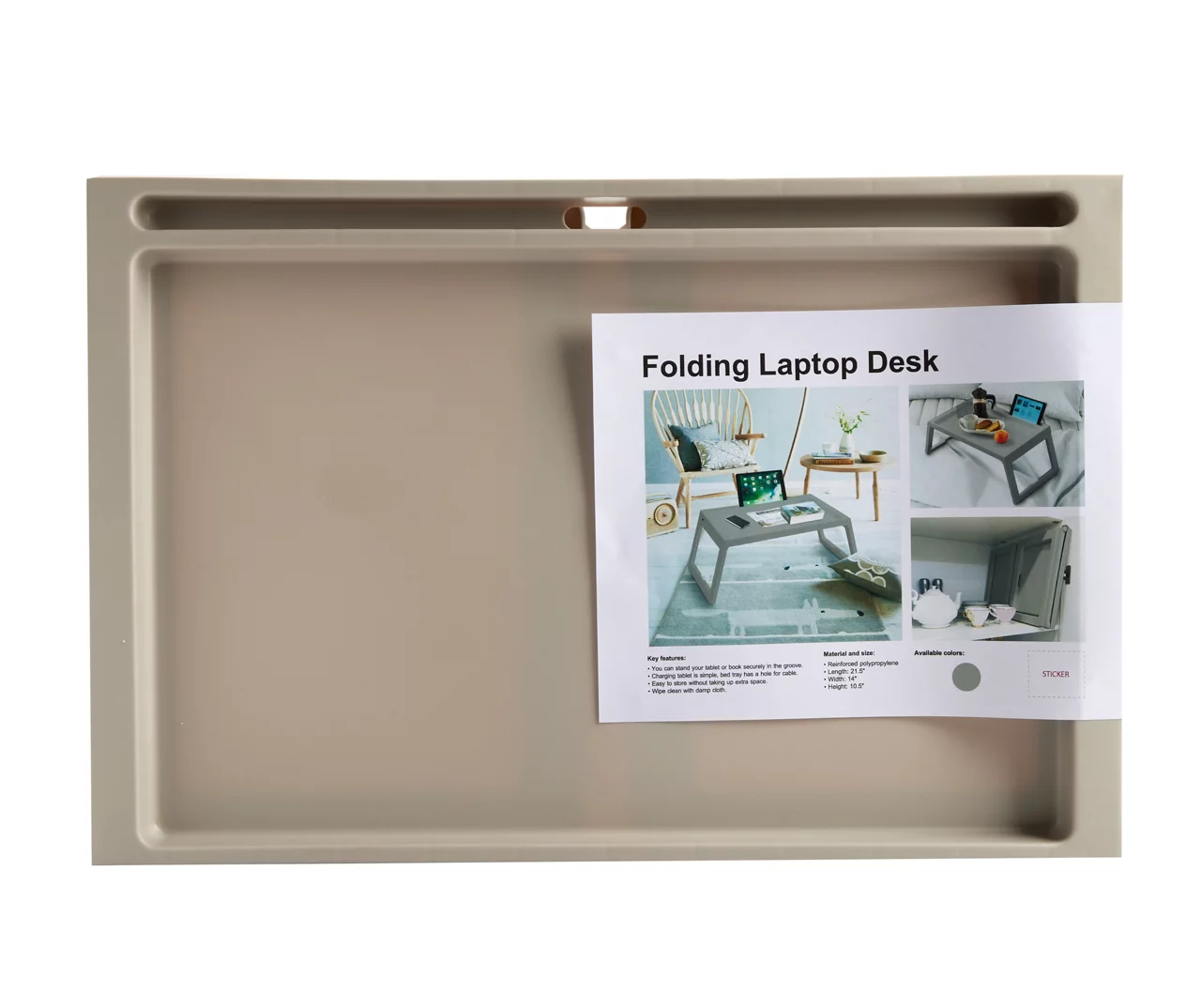 Gray Pumice Folding Lap Desk 3 Gray Pumice Folding Lap Desk - Image 3