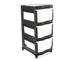 Black 3-Drawer Cart