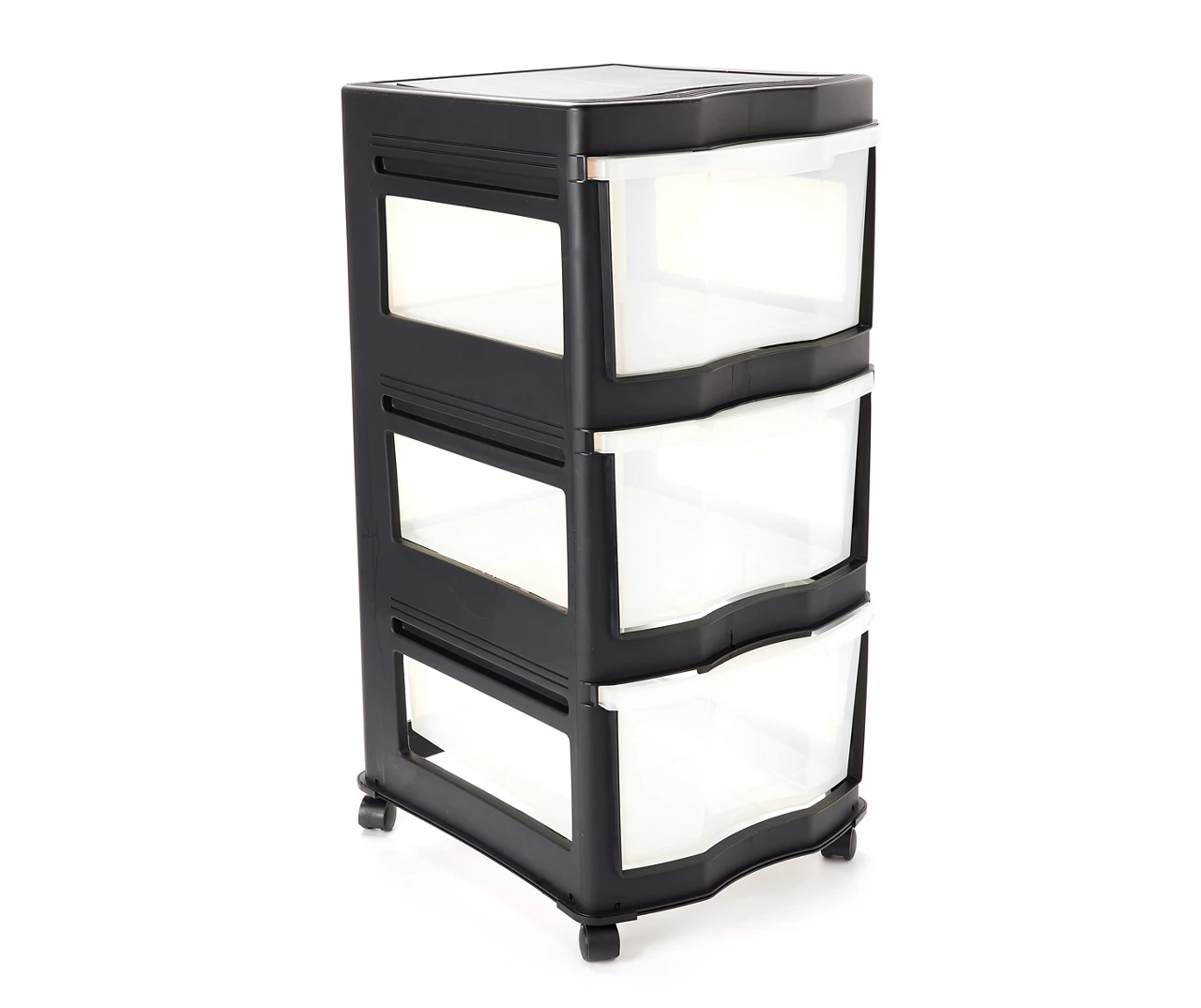 Black 3-Drawer Cart 1 Black 3-Drawer Cart